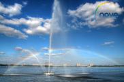 фонтан плавающий Лебедь, Набережная им. Ленина, Днепропетровск
